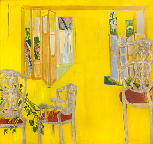 Parisi101 – “Taller amarillo” 201213 – 134 x 142cm – spray paint and oil on canvas