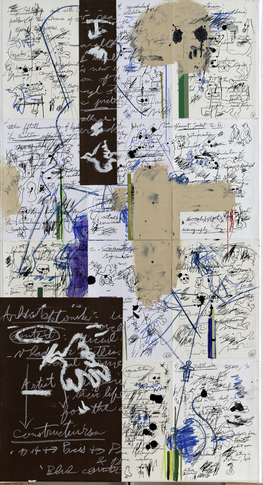 Parisi243– “Academic Reference N.51” 201619 – 85 x 46cm – Mixed media on paper mounted on canvas