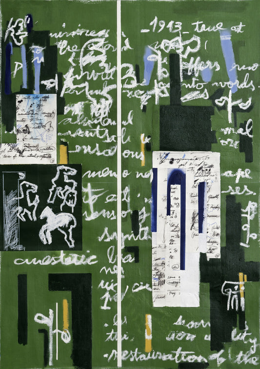 Parisi330-“NotesN.1” 2019 – 90 x 63cm – Mixed media on canvas