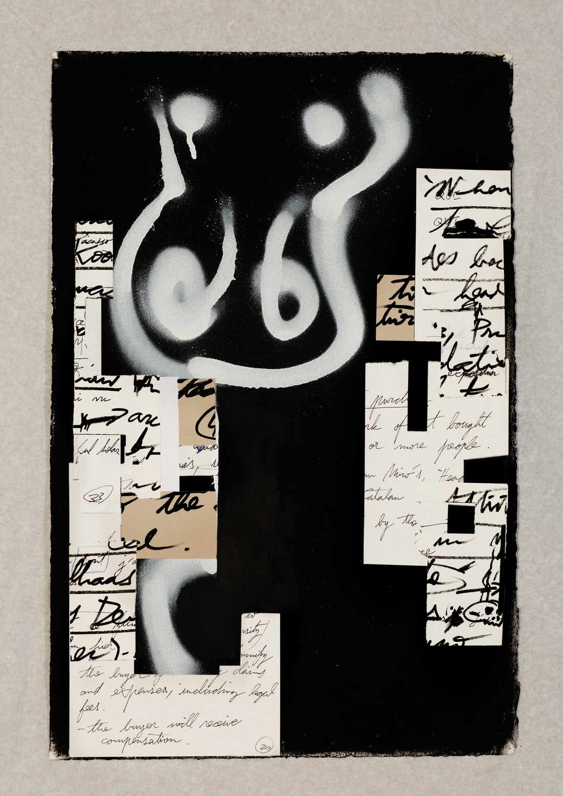 cheval noir” 2021 –50 x 33 cm – Mixed media on paper