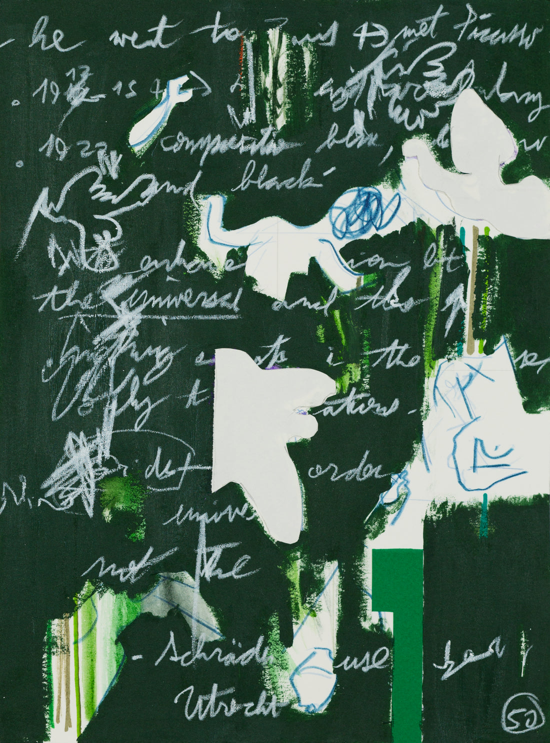”notes au louvre” 2021 –31 x 23 cm – Mixed media on paper