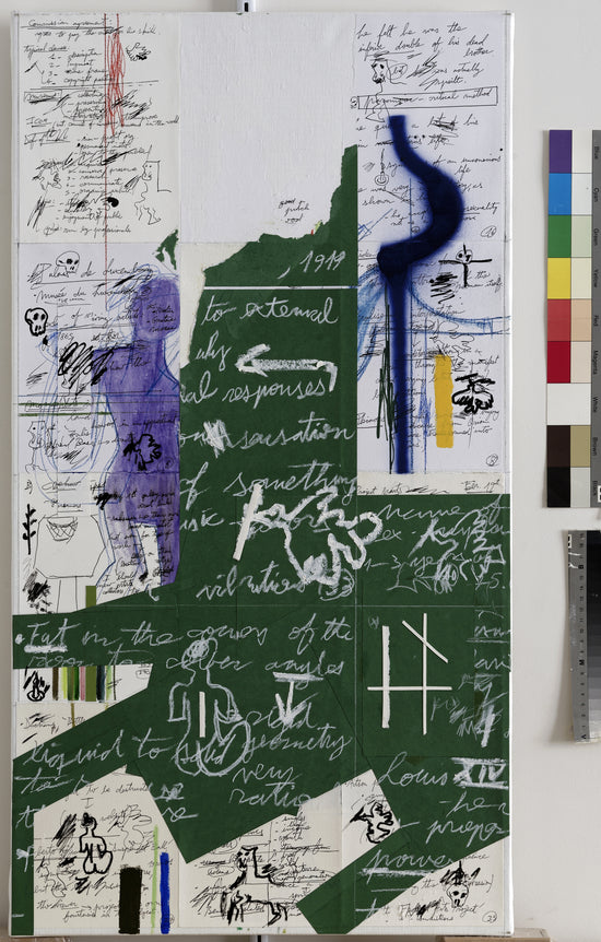 Parisi235– “Academic Reference N.43” 2016_19 – 85 x 46cm – Mixed media on paper mounted on canvas